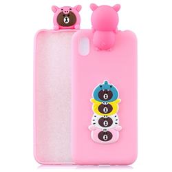 Expression Bear Soft 3D Climbing Doll Soft Case for Huawei Honor 8S(2019)