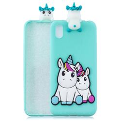 Couple Unicorn Soft 3D Climbing Doll Soft Case for Huawei Honor 8S(2019)