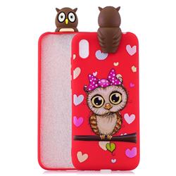 Bow Owl Soft 3D Climbing Doll Soft Case for Huawei Honor 8S(2019)