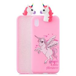Wings Unicorn Soft 3D Climbing Doll Soft Case for Huawei Honor 8S(2019)