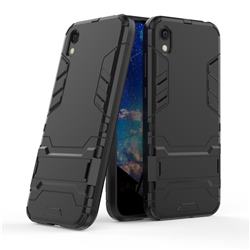Armor Premium Tactical Grip Kickstand Shockproof Dual Layer Rugged Hard Cover for Huawei Honor 8S(2019) - Black