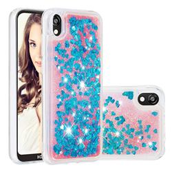 Dynamic Liquid Glitter Quicksand Sequins TPU Phone Case for Huawei Honor 8S(2019) - Blue