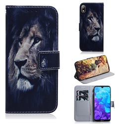 Lion Face PU Leather Wallet Case for Huawei Honor 8S(2019)