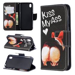 Lovely Pig Ass Leather Wallet Case for Huawei Honor 8S(2019)