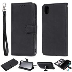 Retro Greek Detachable Magnetic PU Leather Wallet Phone Case for Huawei Honor 8S(2019) - Black