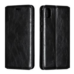 Retro Slim Magnetic Crazy Horse PU Leather Wallet Case for Huawei Honor 8S(2019) - Black