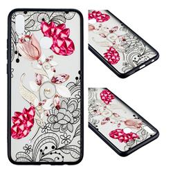 Tulip Lace Diamond Flower Soft TPU Back Cover for Huawei Honor 8X