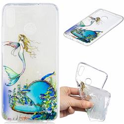 Mermaid Clear Varnish Soft Phone Back Cover for Huawei Honor 8X