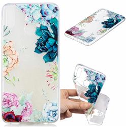 Gem Flower Clear Varnish Soft Phone Back Cover for Huawei Honor 8X