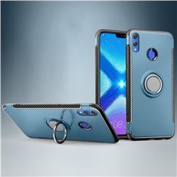 Armor Anti Drop Carbon PC + Silicon Invisible Ring Holder Phone Case for Huawei Honor 8X - Navy
