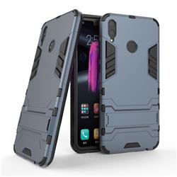 Armor Premium Tactical Grip Kickstand Shockproof Dual Layer Rugged Hard Cover for Huawei Honor 8X - Navy