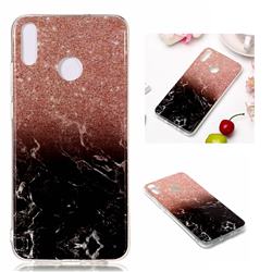 Glittering Rose Black Soft TPU Marble Pattern Case for Huawei Honor 8X