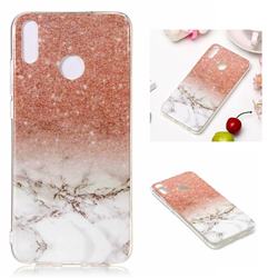 Glittering Rose Gold Soft TPU Marble Pattern Case for Huawei Honor 8X