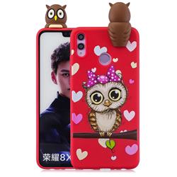 Bow Owl Soft 3D Climbing Doll Soft Case for Huawei Honor 8X