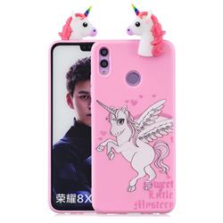 Wings Unicorn Soft 3D Climbing Doll Soft Case for Huawei Honor 8X
