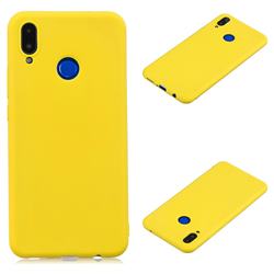 Candy Soft Silicone Protective Phone Case for Huawei Honor 8X - Yellow