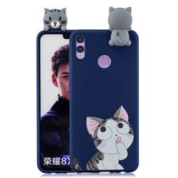Big Face Cat Soft 3D Climbing Doll Soft Case for Huawei Honor 8X