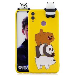 Striped Bear Soft 3D Climbing Doll Soft Case for Huawei Honor 8X