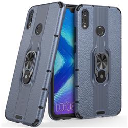 Alita Battle Angel Armor Metal Ring Grip Shockproof Dual Layer Rugged Hard Cover for Huawei Honor 8X - Blue