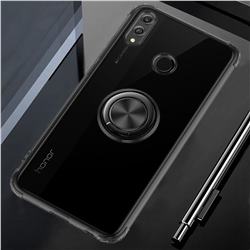 Anti-fall Invisible Press Bounce Ring Holder Phone Cover for Huawei Honor 8X - Elegant Black