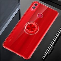Anti-fall Invisible Press Bounce Ring Holder Phone Cover for Huawei Honor 8X - Noble Red