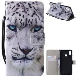 White Leopard PU Leather Wallet Case for Huawei Honor 8X