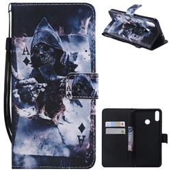 Skull Magician PU Leather Wallet Case for Huawei Honor 8X