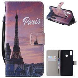 Paris Eiffel Tower PU Leather Wallet Case for Huawei Honor 8X
