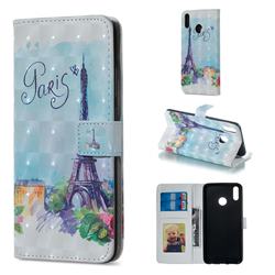 Paris Tower 3D Painted Leather Phone Wallet Case for Huawei Honor 8X