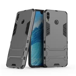 Armor Premium Tactical Grip Kickstand Shockproof Dual Layer Rugged Hard Cover for Huawei Honor 8X Max(Enjoy Max) - Gray