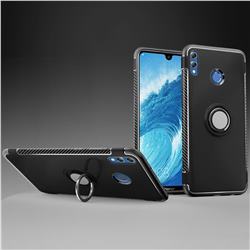 Armor Anti Drop Carbon PC + Silicon Invisible Ring Holder Phone Case for Huawei Honor 8X Max(Enjoy Max) - Black
