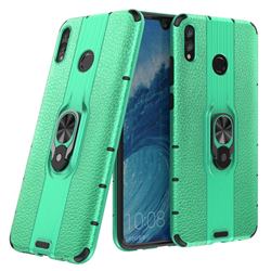 Alita Battle Angel Armor Metal Ring Grip Shockproof Dual Layer Rugged Hard Cover for Huawei Honor 8X Max(Enjoy Max) - Green
