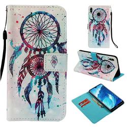 ColorDrops Wind Chimes 3D Painted Leather Wallet Case for Huawei Honor 8X Max(Enjoy Max)