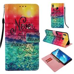 Colorful Dream Catcher 3D Painted Leather Wallet Case for Huawei Honor 8X Max(Enjoy Max)