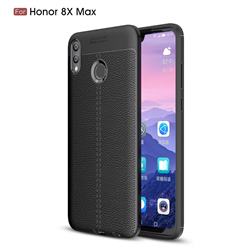 Luxury Auto Focus Litchi Texture Silicone TPU Back Cover for Huawei Honor 8X Max(Enjoy Max) - Black