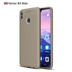 Luxury Auto Focus Litchi Texture Silicone TPU Back Cover for Huawei Honor 8X Max(Enjoy Max) - Gray