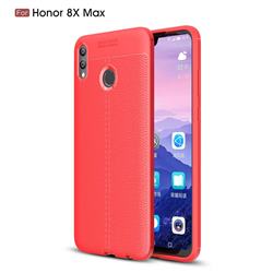 Luxury Auto Focus Litchi Texture Silicone TPU Back Cover for Huawei Honor 8X Max(Enjoy Max) - Red