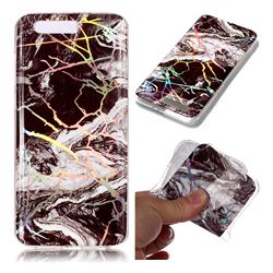 White Black Marble Pattern Bright Color Laser Soft TPU Case for Huawei Honor 9