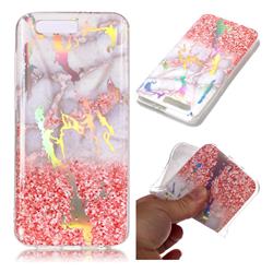 Powder Sandstone Marble Pattern Bright Color Laser Soft TPU Case for Huawei Honor 9