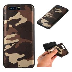 Camouflage Soft TPU Back Cover for Huawei Honor 9 - Gold Coffee