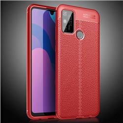 Luxury Auto Focus Litchi Texture Silicone TPU Back Cover for Huawei Honor 9A - Red