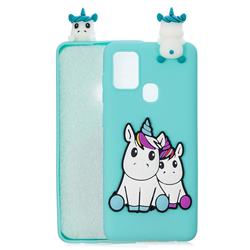 Couple Unicorn Soft 3D Climbing Doll Soft Case for Huawei Honor 9A
