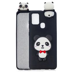 Blue Bow Panda Soft 3D Climbing Doll Soft Case for Huawei Honor 9A