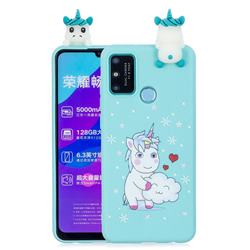 Heart Unicorn Soft 3D Climbing Doll Soft Case for Huawei Honor 9A