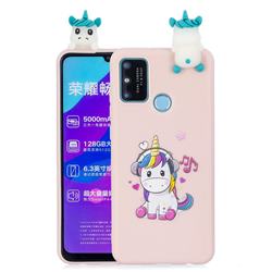 Music Unicorn Soft 3D Climbing Doll Soft Case for Huawei Honor 9A