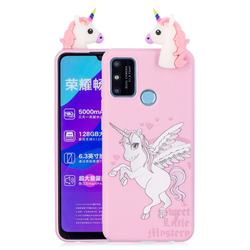 Wings Unicorn Soft 3D Climbing Doll Soft Case for Huawei Honor 9A