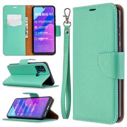Classic Luxury Litchi Leather Phone Wallet Case for Huawei Honor 9A - Green