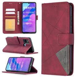 Binfen Color BF05 Prismatic Slim Wallet Flip Cover for Huawei Honor 9A - Red
