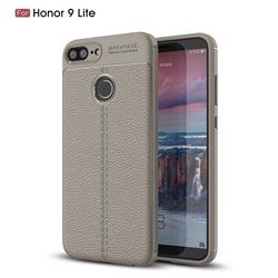 Luxury Auto Focus Litchi Texture Silicone TPU Back Cover for Huawei Honor 9 Lite - Gray