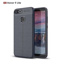 Luxury Auto Focus Litchi Texture Silicone TPU Back Cover for Huawei Honor 9 Lite - Dark Blue
